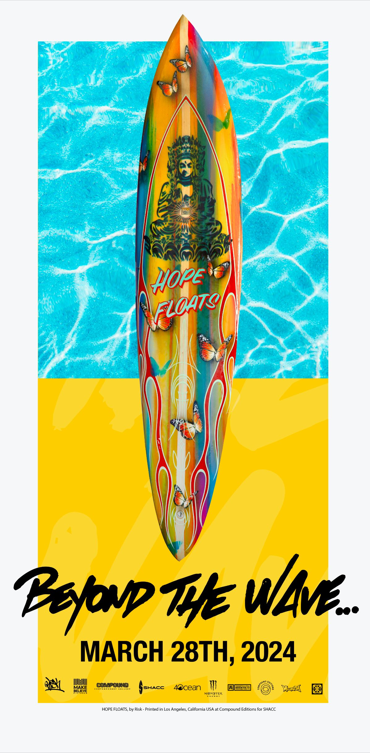 "Beyond the Wave" Show Poster - RISK Surfboard